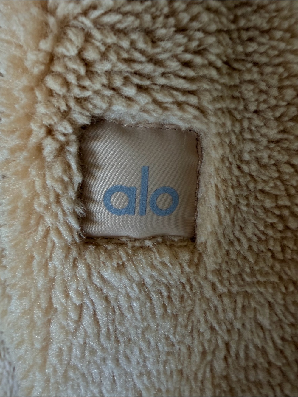 ALO Foxy Yoga Sherpa Jacket in Camel - Picture 6 of 8